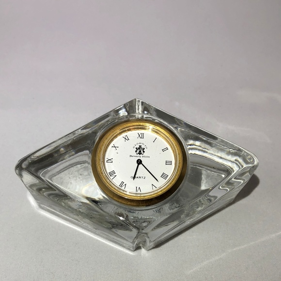 beverly hills glass niles desk clock giorigo of beverly hills glass crystal accessories of beverly hills glass niles desk clock giorigo of beverly hills glass crystal accessories of